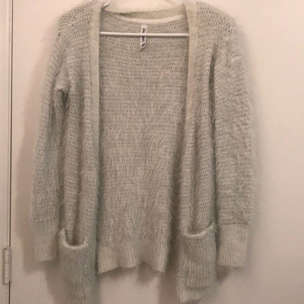 White cardigan